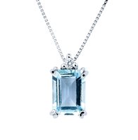 Collana Lunatica Donna in Oro Acquamarina 1.00 Ct CME750 - CME750